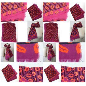 Marc By Marc Jacobs Pink and Orange Scarf